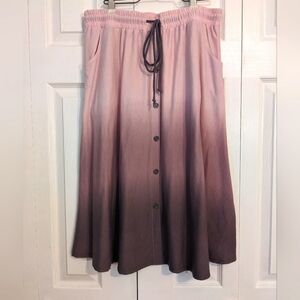 Lularoe Maxi Skirt Pink Ombre Size Small